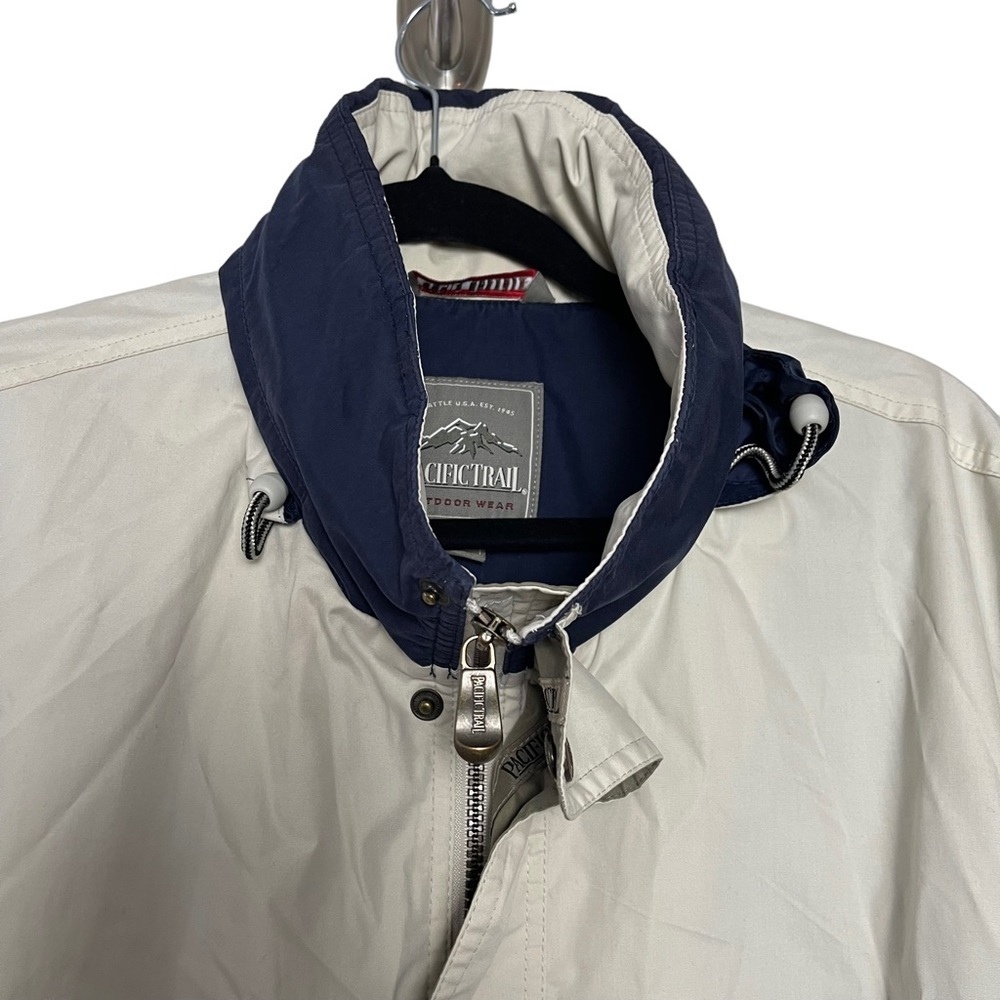 Pacific Trail Vintage Off White Windbreaker Jacket Size L - Picture 4 of 17